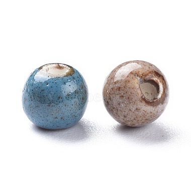 Fancy Aantiqued Glazed Porcelain Beads(PORC-R401-M)-4