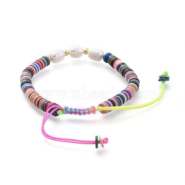 Bracelets de perles de nylon tressés réglables(BJEW-JB05124-05)-3