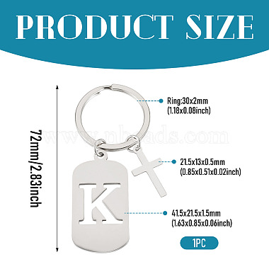 1Pc Stainless Steel Keychains(KEYC-TADJ0001-08K)-2