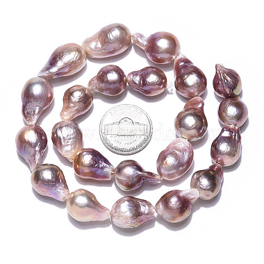 Natural Baroque Pearl Keshi Pearl Beads Strands(PEAR-S019-02D)-6