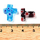 (Defective Closeout Sale: Some Broken) Cross Handmade Millefiori Glass Beads Strands(LK-XCP0001-03)-4