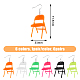 6 Pairs 6 Colors Acrylic Chair Dangle Earrings with Steel Iron Pins(EJEW-FI0001-56)-2