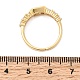 キュービックジルコニア付き真鍮製女性用カフリング(RJEW-B160-07B-G)-5