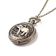 Valentines Gifts Mixed Alloy Flat Round Pendant Necklace Pocket Watch(WACH-N012-M)-3