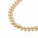collar de cadena de eslabones de espiga de trigo esmaltada(NJEW-P220-02G-04)-3