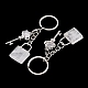 Natural Quartz Crystal Pendant Keychains(KEYC-A016-01P-10)-2