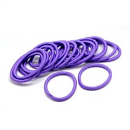 Girl's Hair Accessories, Nylon Thread Elastic Fiber Hair Ties, Medium Purple, 44mm(X-OHAR-J022-11)