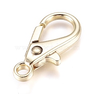 Alloy Lobster Claw Clasps, Light Gold, 28x15x5mm, Hole: 3mm(PALLOY-WH0070-21LG)