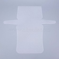 Plastic Mesh Canvas Sheets, for Embroidery, Acrylic Yarn Crafting, Knit and Crochet Projects, White, 41.8x45.8x0.15cm, Hole: 2x2mm(DIY-M007-03)