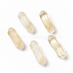Watermelon Stone Glass Beads, No Hole, Faceted, Bullet, Old Lace, 22~23x6x6mm(G-K330-19C)