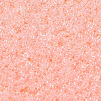 MIYUKI Round Rocailles Beads, Japanese Seed Beads, (RR517) Baby Pink Ceylon, 15/0, 1.5mm, Hole: 0.7mm, about 27777pcs/50g