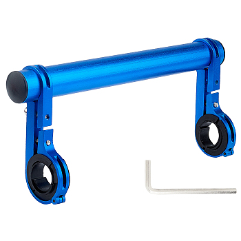 Bicycle Handlebar Extension, Aluminium Alloy Rod, Plastic Extension, Iron Findings, Dodger Blue, Packing Box: 26x12x2.8cm