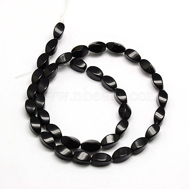 Natural Twist Obsidian Beads Strands(G-L244-03)-2