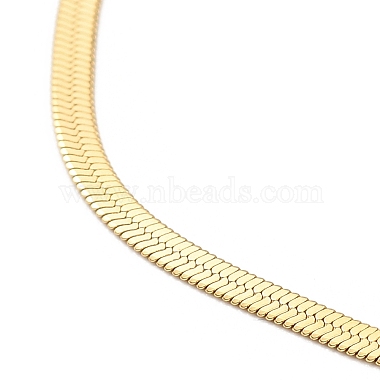 Ion Plating(IP) 304 Stainless Steel Herringbone Chain Necklace for Men Women(NJEW-E076-03A-G)-2