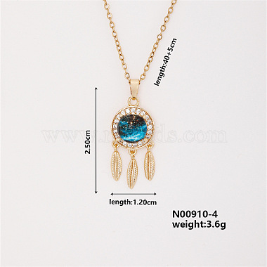 Feather Cubic Zirconia Necklaces