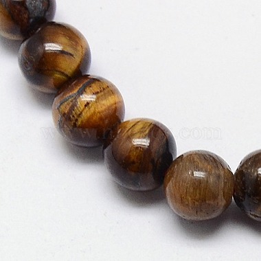 Bouddhiste bijoux de perles de mala bracelets tigre naturel bracelets élastiques des yeux(BJEW-M007-6mm-01A)-2