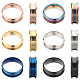 12Pcs 6 Colors 304 Stainless Steel Grooved Finger Ring Settings(RJEW-SC0001-01C)-1