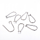 Brass Hoop Earrings Findings Kidney Ear Wires(X-EC221-B)-1