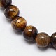 Buddhist Jewelry Mala Beads Bracelets Natural Tiger Eye Stretch Bracelets(BJEW-M007-6mm-01A)-2