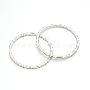 Ring Barrel Plated Iron Linking Rings, Silver, 35x1mm(IFIN-N3299-07)