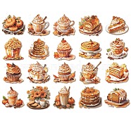 40Pcs 20 Styles PET Waterproof Self Adhesive Food Decorative Stickers, for Scrapbooking, Travel Diary Craft, Ice Cream, 60x60mm, 2pcs/style(PW-WG64307-03)