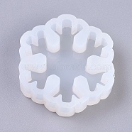 DIY Silicone Molds, Resin Casting Molds, for UV Resin, Epoxy Resin Jewelry Making, Christmas Snowflake, White, 43x40x10mm, Inner Size: 38x38mm(DIY-WH0163-58A)