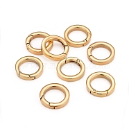304 Stainless Steel Spring Gate Rings, O Rings, Ion Plating (IP), Ring, Golden, 20x3.5mm, Inner Diameter: 13mm(STAS-D070-01G)