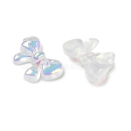 ABS Plastic Cabochons, Iridescent, Bowknot, Seashell Color, 6x8.5x1.5mm(FIND-B043-06B)