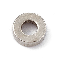 Donut Refrigerator Magnets, Office Magnets, Whiteboard Magnets, Durable Mini Magnets, Platinum, 7.5x2mm, Hole: 3.6mm(AJEW-F060-02A)