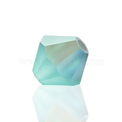 Preciosa&reg Crystal Beads, Czech Crystal, Bicone(451 69 302 Rondelle), 50005 20019 Caribbean Sea AB Matt, 5mm, Hole: 1mm(X-PRC-BA5-50005-20019)