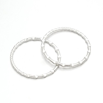 Ring Barrel Plated Iron Linking Rings, Silver, 35x1mm