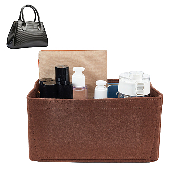Wool Felt Bag Organizer Inserts, for Tote Bag Accessories, Coconut Brown, 16x27.2x15.8cm