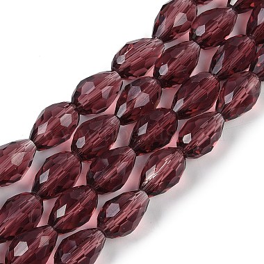 Indian Red Teardrop Glass Beads