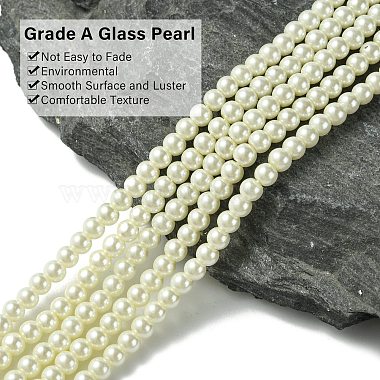 brins de perles rondes en verre teinté écologique(HY-A002-4mm-RB011)-2