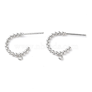 Real Platinum Plated Ring Brass Stud Earring Findings