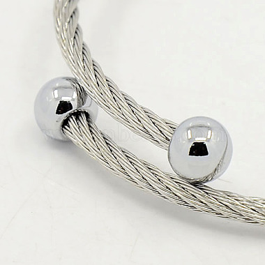 Bracelets de couple en acier inoxydable à la mode pour hommes 304(BJEW-L069-01)-2