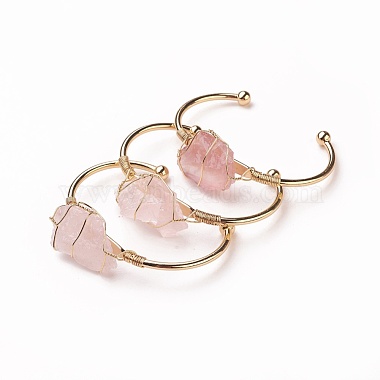 Pink Rose Quartz Cuff Bangles