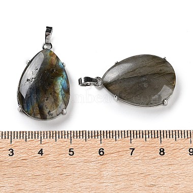 Natural Labradorite Pendants(G-U002-01P-A)-3