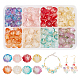 Pandahall Elite 160 pcs 8 couleurs perles de verre peintes par pulvérisation transparentes bicolores(GLAA-PH0002-40)-1