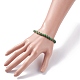 Natural Emerald Round Beaded Stretch Bracelet(BJEW-JB07656)-3