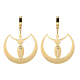 304 Stainless Steel Mythology Moon Goddess Amulet Hoop Earrings for Women(EJEW-S239-02G)-2