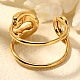 304 Stainless Steel Open Cuff Rings for Women(RJEW-A054-01G)-2