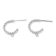 Brass Ring Stud Earring Findings(KK-F862-01P)-1