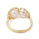 Natural Pearl Braided Bead Style Finger Ring(RJEW-JR00614)-4