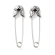 star 316 boucles d'oreilles créoles à épingle de sûreté en acier inoxydable chirurgical pour femmes(EJEW-Z050-31C-AS)-1