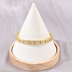 Brass Pave Clear Cubic Zirconia Tennis Bracelets for Women, Rack Plating, Long-Lasting Plated, Cadmium Free & Lead Free, Real 18K Gold Plated, 7.52 inch(19.1cm)(KK-CBA68DA-12G)