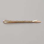 Zinc Alloy Rhinestone Hair Bobby Pins, Hair Accessories for Woman Girls, Light Gold, 60x2.5x6mm(PHAR-WH0018-02B-KCG)