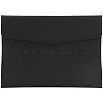 1Pc Imitation Leather Documents Pockets, Rectangle, Black, 240x330mm(DIY-CL0001-13B)