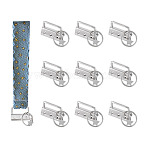 304 Stainless Steel Star Keychains, with Iron Rings, Platinum & Stainless Steel Color, 44mm(KEYC-TAC00071)