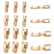 BENECREAT 16 Sets 4 Styles Eco-Friendly Brass Watch Band Clasps, Long-Lasting Plated, Lead Free & Cadmium Free, Real 24K Gold Plated, 15~17x3.5~7.5x4mm, 4 sets/style(KK-BC0009-79)